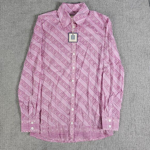 NWT Bell By Alicia Bell Button Up Shirt Silk Blend Womens Size 4 Pink - Picture 1 of 10